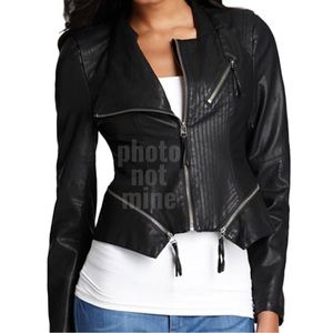 BLANK NYC FAUX LEATHER FITTED JACKET